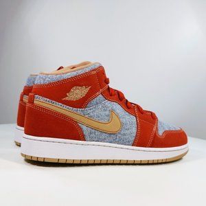AIR JORDAN 1 MID SE GS 'DENIM RED'